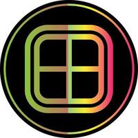 Layout Line Gradient Due Color Icon vector