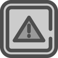 Alert Line Filled Greyscale Icon vector