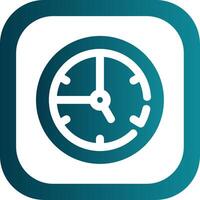 Time Glyph Gradient Round Corner Icon vector