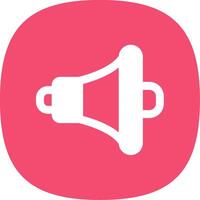 Speaker Glyph Curve Icon vector