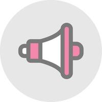 Speaker Line Filled Light Circle Icon vector