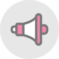 Speaker Line Filled Light Circle Icon vector