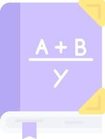 álgebra plano ligero icono vector