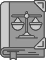 Law Line Filled Greyscale Icon vector