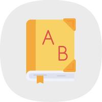 Dictionary Flat Curve Icon vector