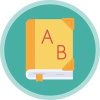 Dictionary Flat Multi Circle Icon vector