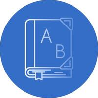 Dictionary Gradient Line Circle Icon vector