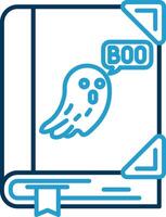 Spooky Line Blue Two Color Icon vector