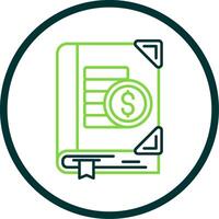 Budgeting Line Circle Icon vector