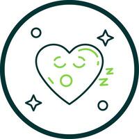 Sleep Line Circle Icon vector