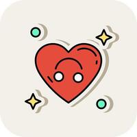 FALSE Line Filled White Shadow Icon vector