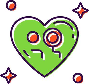 Monocle Gradient Filled Icon vector