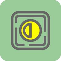 Brightness Filled Yellow Icon vector