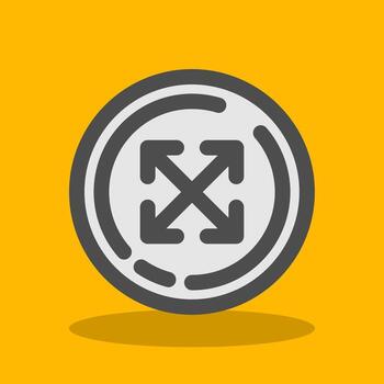 Move Filled Shadow Icon vector