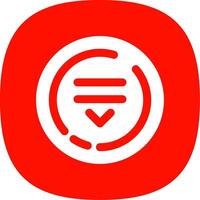 Drop Glyph Curve Icon vector