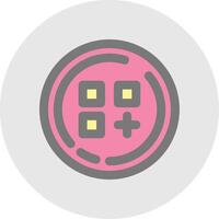 Menu Line Filled Light Circle Icon vector