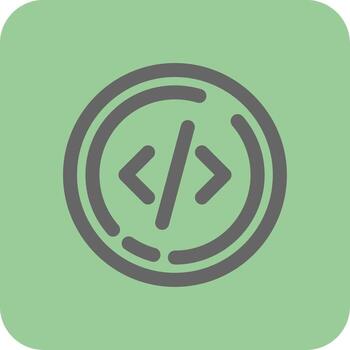 código lleno amarillo icono vector