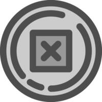 Delete Line Filled Greyscale Icon vector