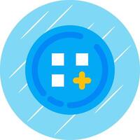 Menu Flat Blue Circle Icon vector