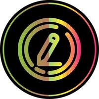 Edit Line Gradient Due Color Icon vector