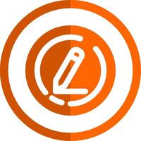 Edit Glyph Orange Circle Icon vector