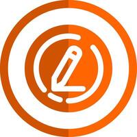 Edit Glyph Orange Circle Icon vector