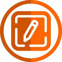 Edit Glyph Orange Circle Icon vector