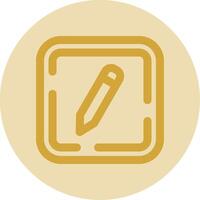 Edit Line Yellow Circle Icon vector