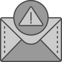 Alert Line Filled Greyscale Icon vector