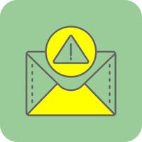 Alert Filled Yellow Icon vector