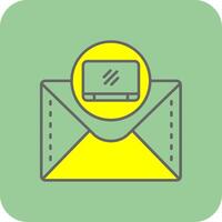 Screen Filled Yellow Icon vector