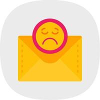 Emoji Flat Curve Icon vector