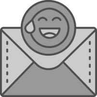 Emoji Line Filled Greyscale Icon vector