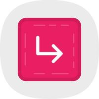 Turn Flat Curve Icon vector