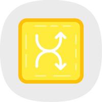 Shuffle Flat Curve Icon vector
