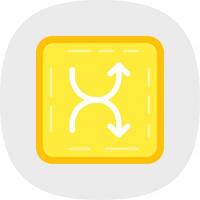 Shuffle Flat Curve Icon vector