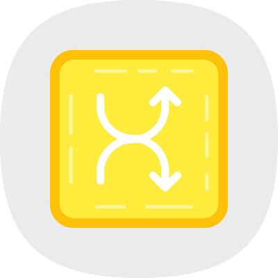 Shuffle Flat Curve Icon