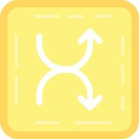 Shuffle Flat Light Icon vector