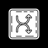 Shuffle Glyph Inverted Icon vector