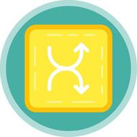 Shuffle Flat Multi Circle Icon vector