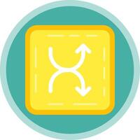 Shuffle Flat Multi Circle Icon vector