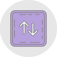 Swap Line Filled Light Circle Icon vector