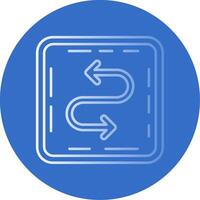 Zigzag Gradient Line Circle Icon vector