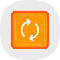 Loop Flat Curve Icon vector