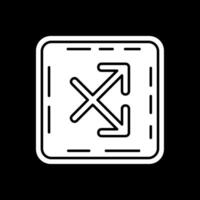 Intersect Glyph Inverted Icon vector