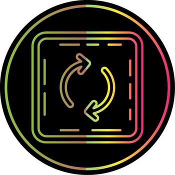 lazo línea degradado debido color icono vector