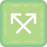 Intersect Flat Light Icon vector