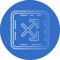 Intersect Gradient Line Circle Icon vector