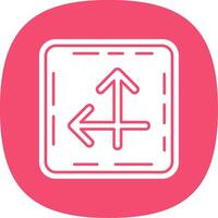 Intersect Glyph Curve Icon vector