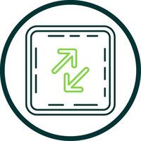 Swap Line Circle Icon vector